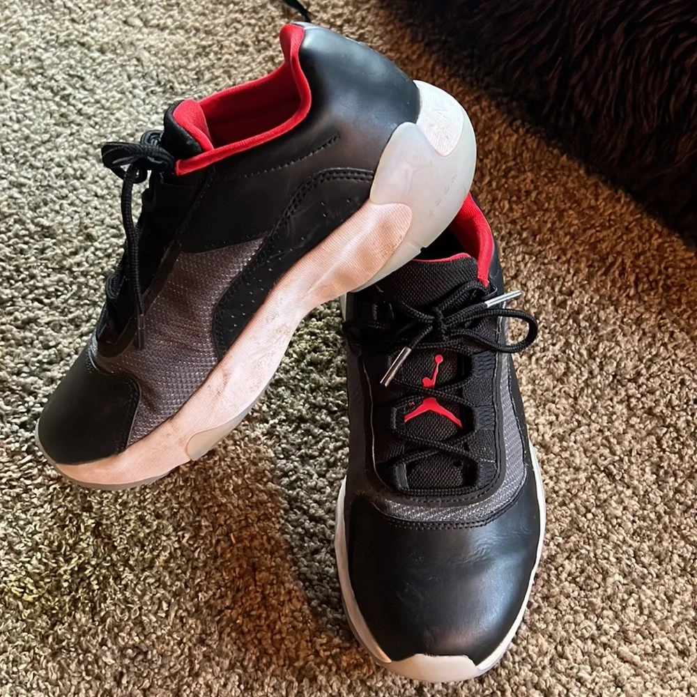 Kids Black and Red Basketball Jordan Sneakers